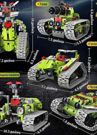 Конструктор робот программируемый stem-робот 5 в 1 robots variable warrior с пультом и приложением робот-трансформер для детей,705 5
