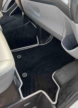 Текстильные коврики premium (передние, черные) для ford custom 2013-2022 гг