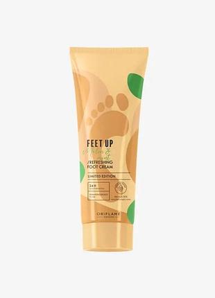 Освіжальний крем для ніг із динею та м'ятою із серії feet up від oriflame