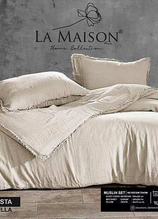 Постельное белье из муслина la maison евро размер vanilla