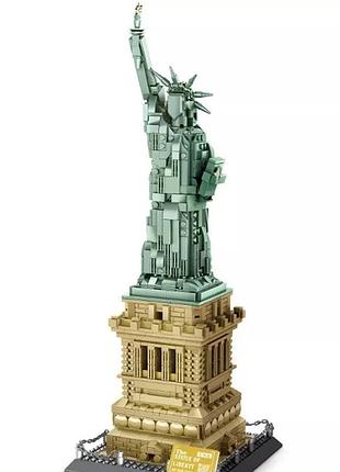 Конструктор 3d wange архітектура статуя свободи the statue of liberty 5227 для дітей та дорослих,3д, 1409 деталей