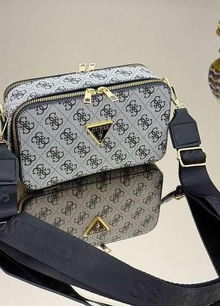 Сумка маленька сіра жіноча guess клатч гес кросс-боді