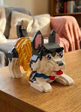 Конструктор 3d хаски daya mini blocks 952 деталей мини-блоки для складывания собаки игрушка от 8 лет