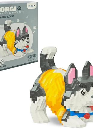 Конструктор мини-блоков daya хаски 952 pcs 3d модель собаки игрушка для детей и взрослых 8+