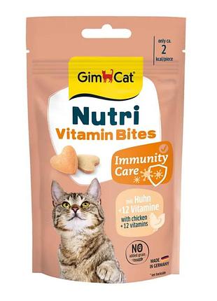 Ласощі gimcat nutri vitamin bites з куркою для котів, 40 г