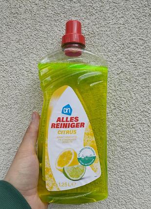 Універсальний миючий засіб albert heijn citrus 1.25 л – для підлоги та поверхонь без розводів