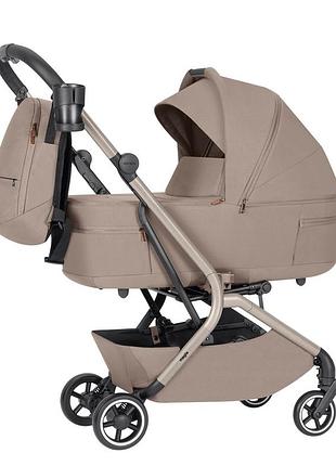 Коляска універсальна carrello magia crl-6555 2в1 з компактним складанням, люлькою та прогулянковим блоком