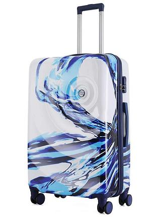 Валіза semi line 28" (l) white/blue print (t5653-3)