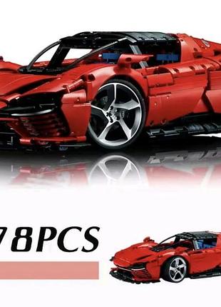 Топ! конструктор technic ferrari daytona sp3, 3778 деталей(великий),найпопулярніша модель
