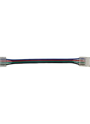 Коннектор прямой 10 мм лента-лента rgb ip65 с проводом 15 см, прозрачный