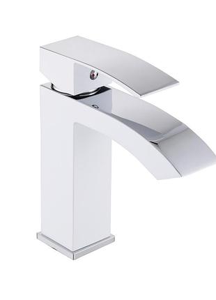 Змішувач для раковини qtap swan cascada qtswa270crw45568 chrome/white