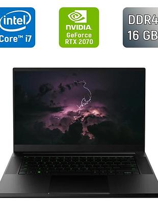 Игровой ноутбук razer blade 15 base rz09-0328 / 15.6" (1920x1080) ips / intel core i7-10750h (6 (12) ядер по 2.6 - 5.0 ghz) / 16