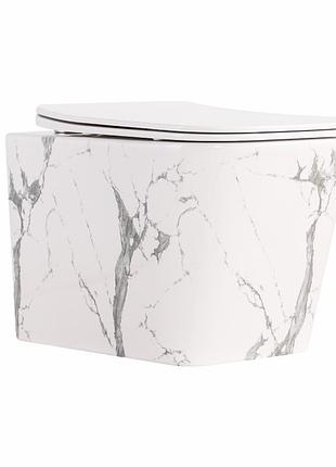Унитаз подвесной tern ultra quiet 490×365×325 мм, marble, с сиденьем slim duroplast / soft-close / quick release qt17332303asmr