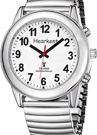 Hearkent - наручные часы с автоматически настраиваемыми большими цифрами аналоговый, металлический ремень