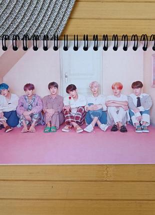 Блокнот бтс bts на пружине 48 листов клетка (28190)