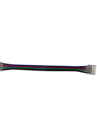 Коннектор прямой 10 мм лента-лента rgb ip20 с проводом 15 см, прозрачный