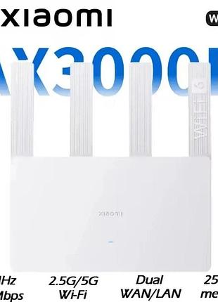 Wifi роутер xiaomi ax3000e (2 диапазонный 2.4 + 5 ghz) 574+2402 мбит/сек, маршрутизатор , wifi 6
