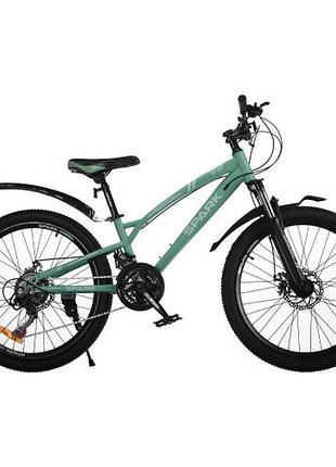 Велосипед spark surf (колеса - 24", сталева рама - 12") м'ятний