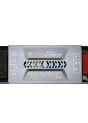 Led драйвер 60 вт 12 в, серия ip20 pro, гарантия 4 года