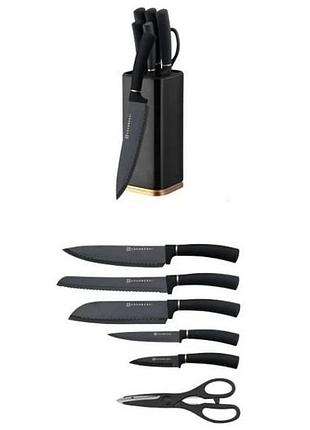 Набір кухонних ножів edenberg eb-11026, 7 предметів black top shop ua_