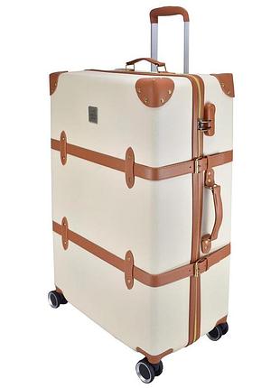 Чемодан semi line 28" (l) ecru/brown (t5670-4)