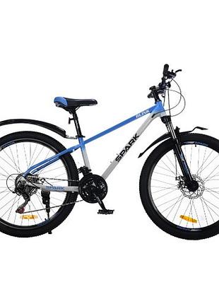 Велосипед spark blink (колеса - 26", сталева рама - 13") синій з сірим