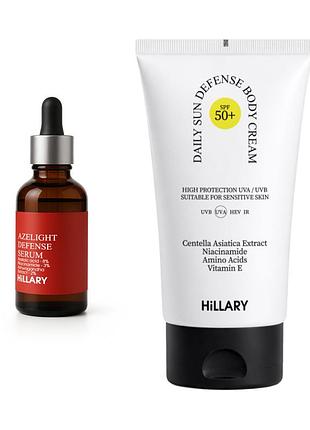 Комплекс для освітлення пігментації та захисту шкіри тіла spf 50+ hillary pigmentation brightening & skin protection complex