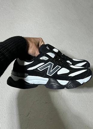 Зимові кросівки розпродаж new balance 9060 black white fur
