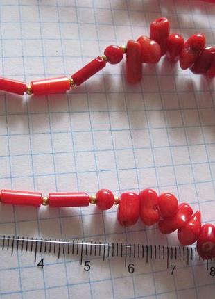 Бусы .ожерелье. коралл . 8