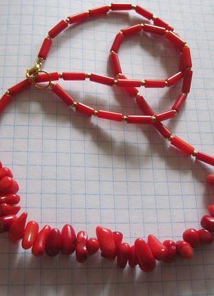 Бусы .ожерелье. коралл . 10