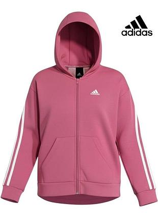 Оригінальне жіноче худі adidas розмір s рожеве з капюшоном вільне бавовняне жіноче кофта адідас жіночий реглан батнік світшот толстовка а1