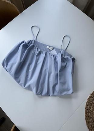 Блакитний топ балон від h&m розмір m 10 майка