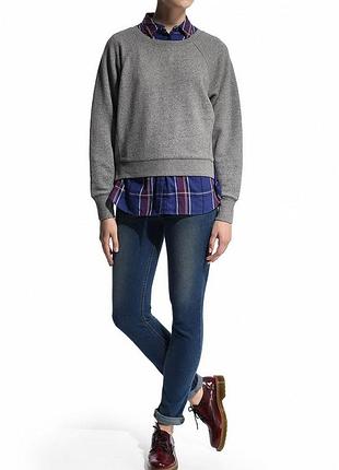 Свитшот levi’s женский оверсайз серый s базовый реглан кофта