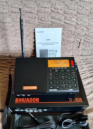 Радиоприемник sihuadon d-808 lw/mw/fm/air/rds и ssb премиум-класса