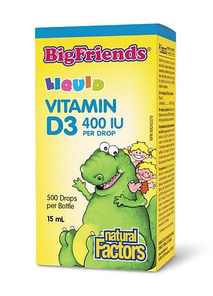 Bigfriends liquid vitamin d3 400 iu - 15ml