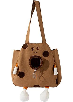 Сумка-переноска lesko сookies 2404sxmj3153 brown xl для кошек и собак