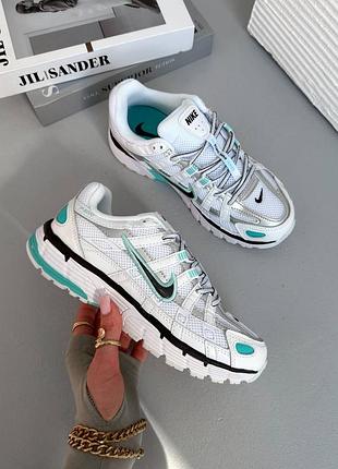 Взуття кросівки 👟 жіночі 🦜 nike p-6000 light aqua на шнурка