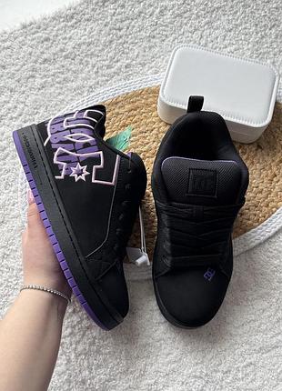 Кроссовки женские dc shoes court graffik black purple