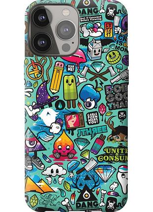 Чохол силіконовий на телефон iphone 13 pro max стікер бомбінг 1 "693u-2371-58250"