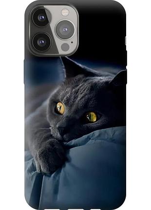 Чохол силіконовий на телефон iphone 13 pro max димчастий кіт "825u-2371-58250"