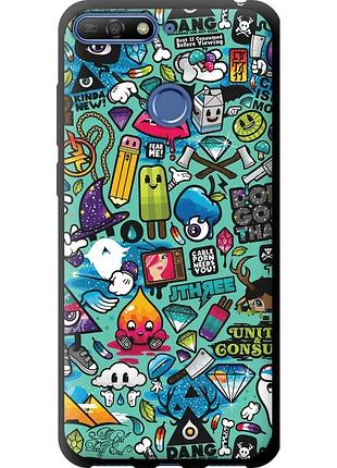 Чехол tpu на телефон huawei honor 7a pro стикер бомбинг 1 "693b-1440-58250"