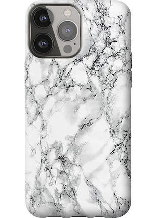 Чохол силіконовий на телефон iphone 13 pro max мармур білий "4480u-2371-58250"