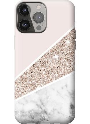 Чохол силіконовий на телефон iphone 13 pro max пастельний мармур "4342u-2371-58250"