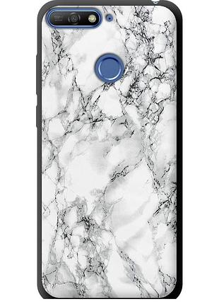 Чехол tpu на телефон huawei honor 7a pro мрамор белый "4480b-1440-58250"