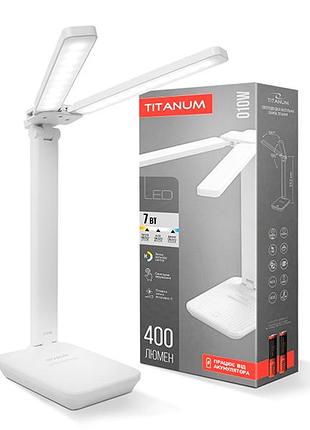Настільна акумуляторна лампа світильник titanum tltf-010w 7w 2700-6000k