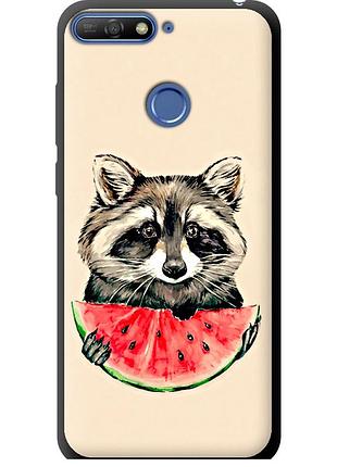 Чехол tpu на телефон huawei honor 7c енотик с арбузом "4605b-1411-58250"