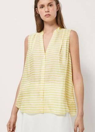 Блуза шовк льон massimo dutti