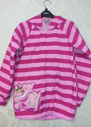 Куртка- ветровка, дождевик disney store alice in wonderland cheshire cat, на 8 лет.