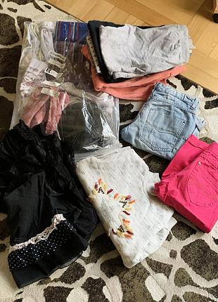 Пакет одягу на дівчинку 4-6 років zara штани шорти плаття колготи