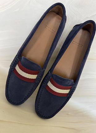 Замшеві жіночі мокасини bally switzerland | suede driving shoes in navy